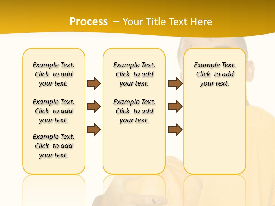 A Man In A Yellow Shirt Holding A Pumpkin PowerPoint Template