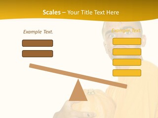 A Man In A Yellow Shirt Holding A Pumpkin PowerPoint Template
