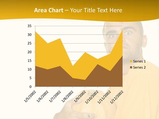 A Man In A Yellow Shirt Holding A Pumpkin PowerPoint Template