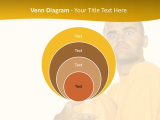 A Man In A Yellow Shirt Holding A Pumpkin PowerPoint Template