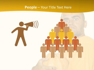 A Man In A Yellow Shirt Holding A Pumpkin PowerPoint Template