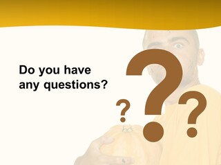 A Man In A Yellow Shirt Holding A Pumpkin PowerPoint Template