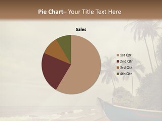 A Boat On The Beach With Palm Trees In The Background PowerPoint Template