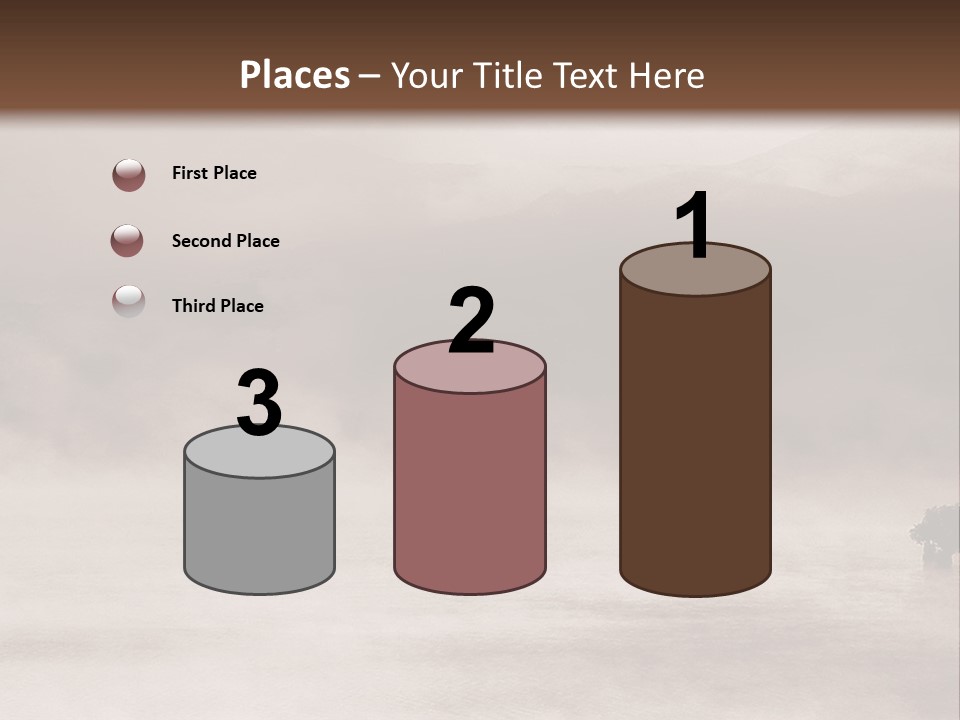 A Black And White Photo Of A Foggy Field PowerPoint Template