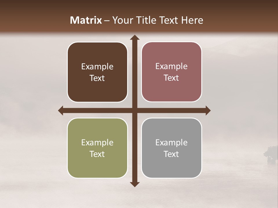 A Black And White Photo Of A Foggy Field PowerPoint Template