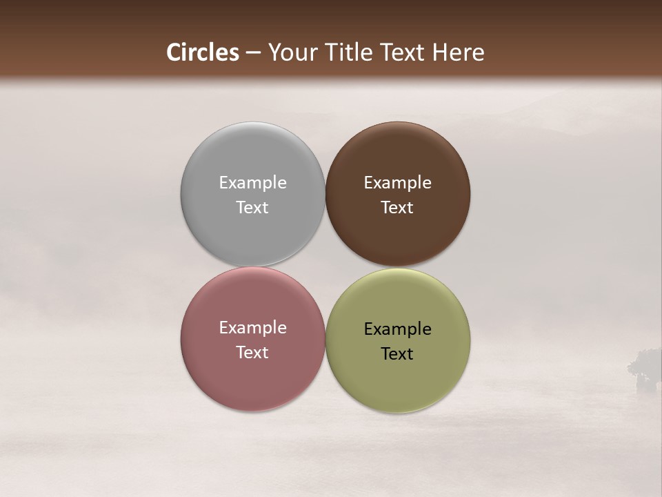 A Black And White Photo Of A Foggy Field PowerPoint Template