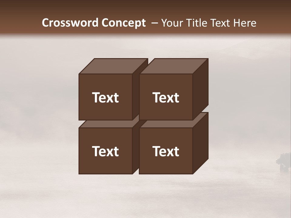 A Black And White Photo Of A Foggy Field PowerPoint Template