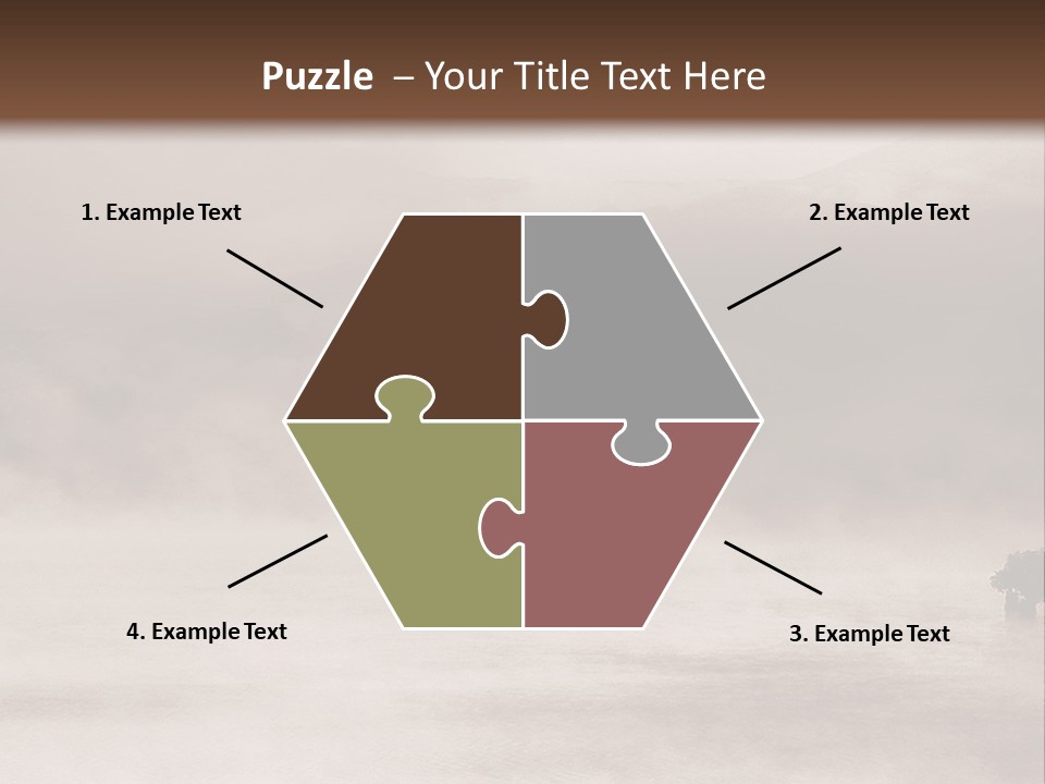 A Black And White Photo Of A Foggy Field PowerPoint Template