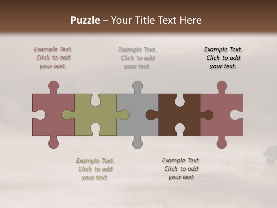 A Black And White Photo Of A Foggy Field PowerPoint Template