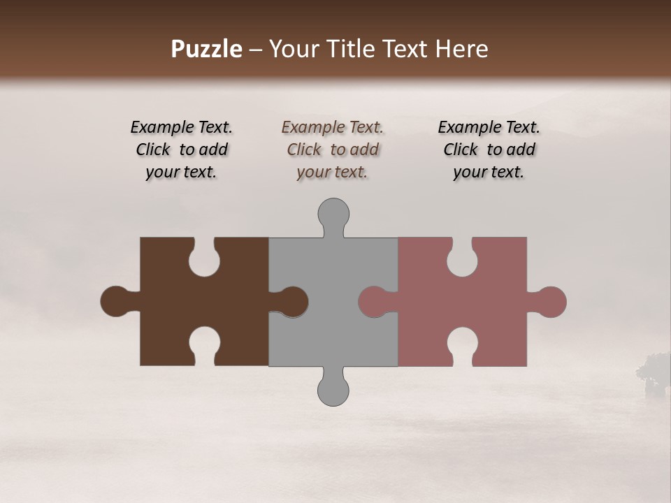 A Black And White Photo Of A Foggy Field PowerPoint Template