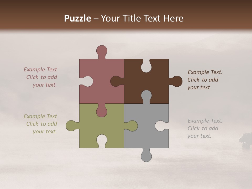 A Black And White Photo Of A Foggy Field PowerPoint Template