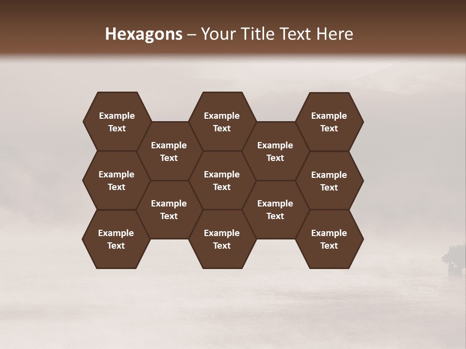 A Black And White Photo Of A Foggy Field PowerPoint Template