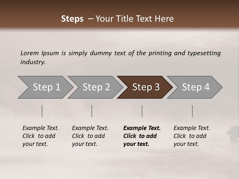 A Black And White Photo Of A Foggy Field PowerPoint Template