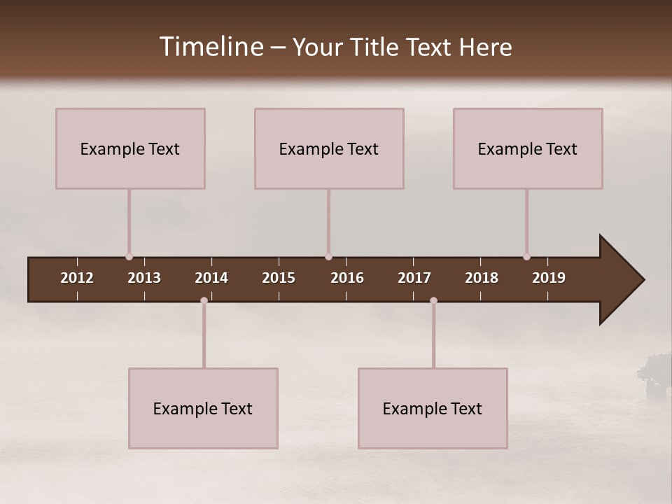 A Black And White Photo Of A Foggy Field PowerPoint Template