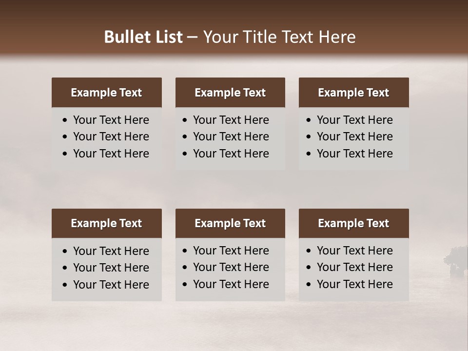 A Black And White Photo Of A Foggy Field PowerPoint Template