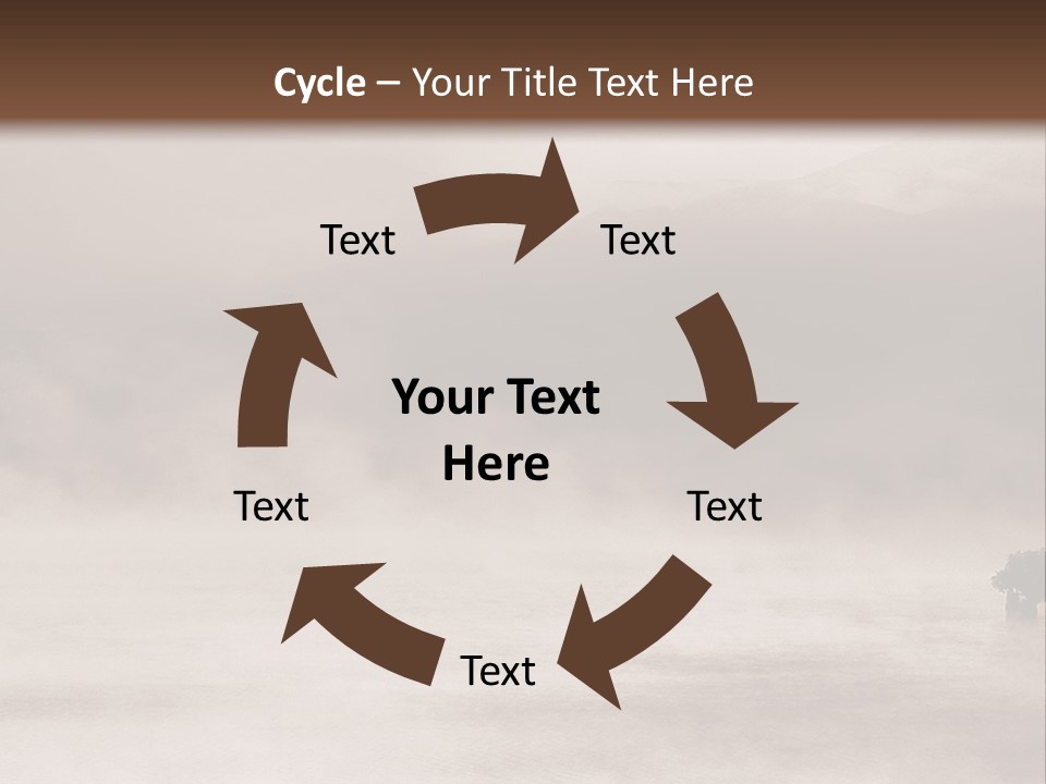 A Black And White Photo Of A Foggy Field PowerPoint Template