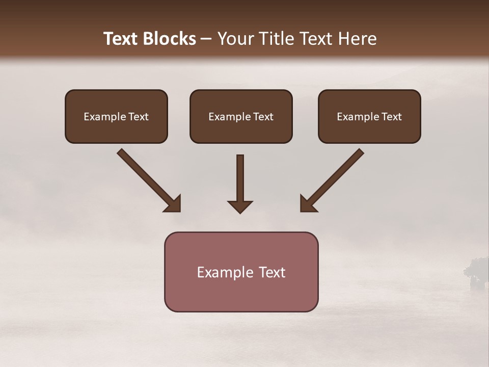 A Black And White Photo Of A Foggy Field PowerPoint Template