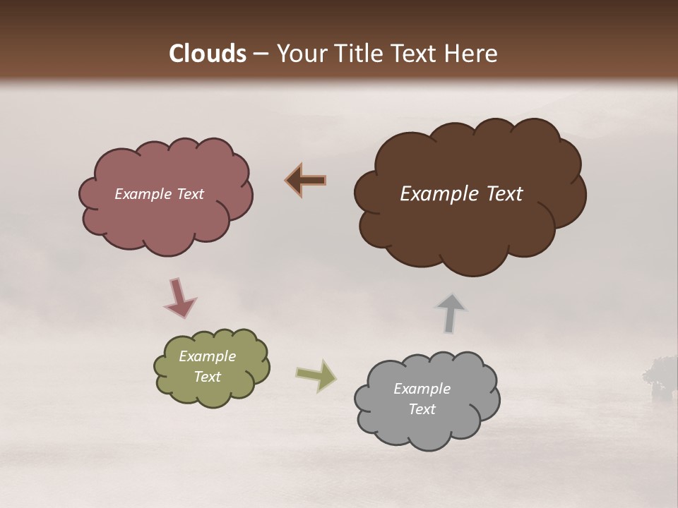 A Black And White Photo Of A Foggy Field PowerPoint Template
