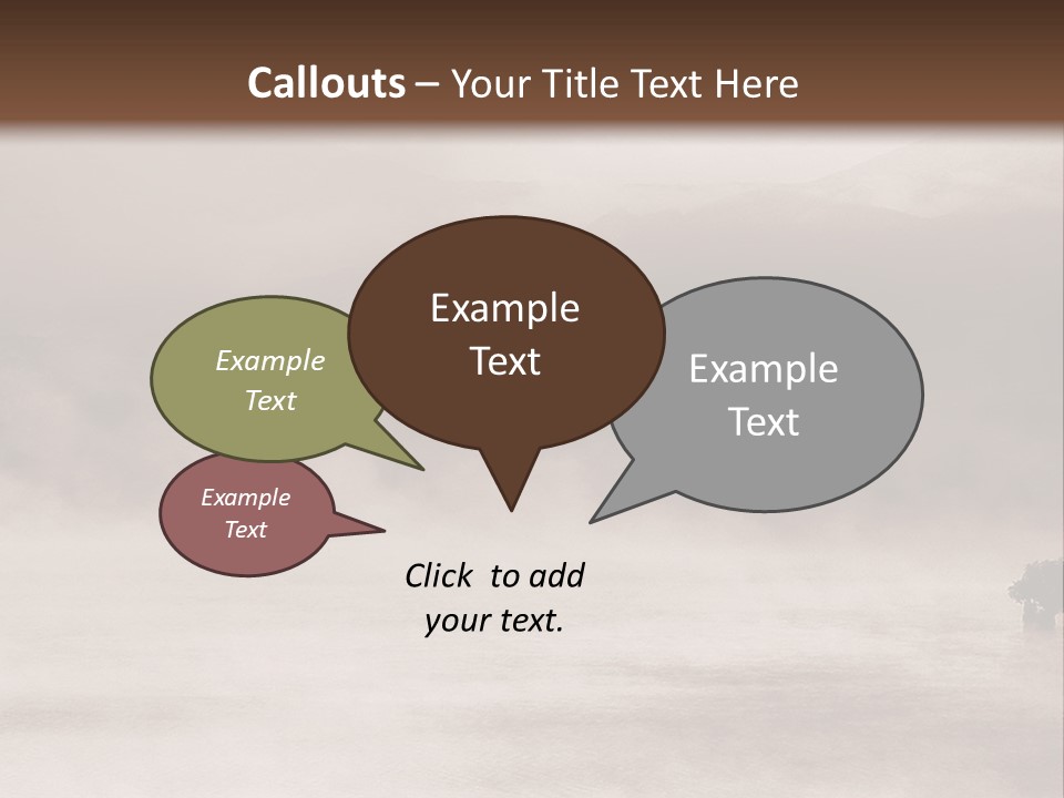 A Black And White Photo Of A Foggy Field PowerPoint Template