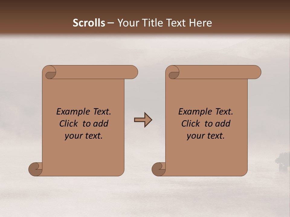 A Black And White Photo Of A Foggy Field PowerPoint Template