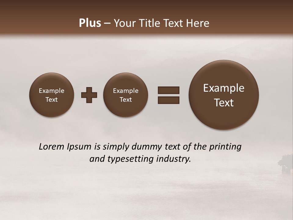 A Black And White Photo Of A Foggy Field PowerPoint Template