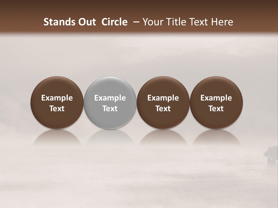 A Black And White Photo Of A Foggy Field PowerPoint Template