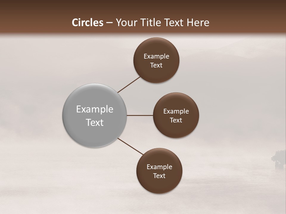 A Black And White Photo Of A Foggy Field PowerPoint Template