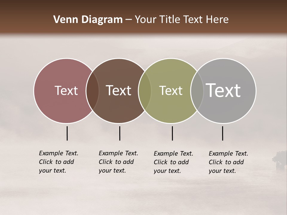 A Black And White Photo Of A Foggy Field PowerPoint Template