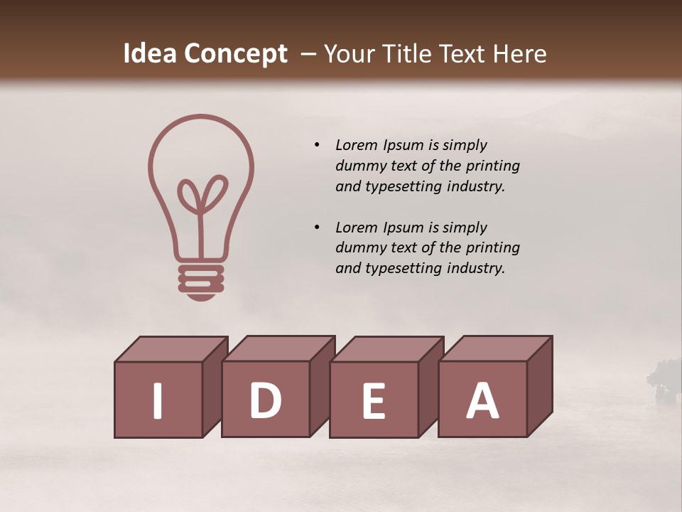 A Black And White Photo Of A Foggy Field PowerPoint Template