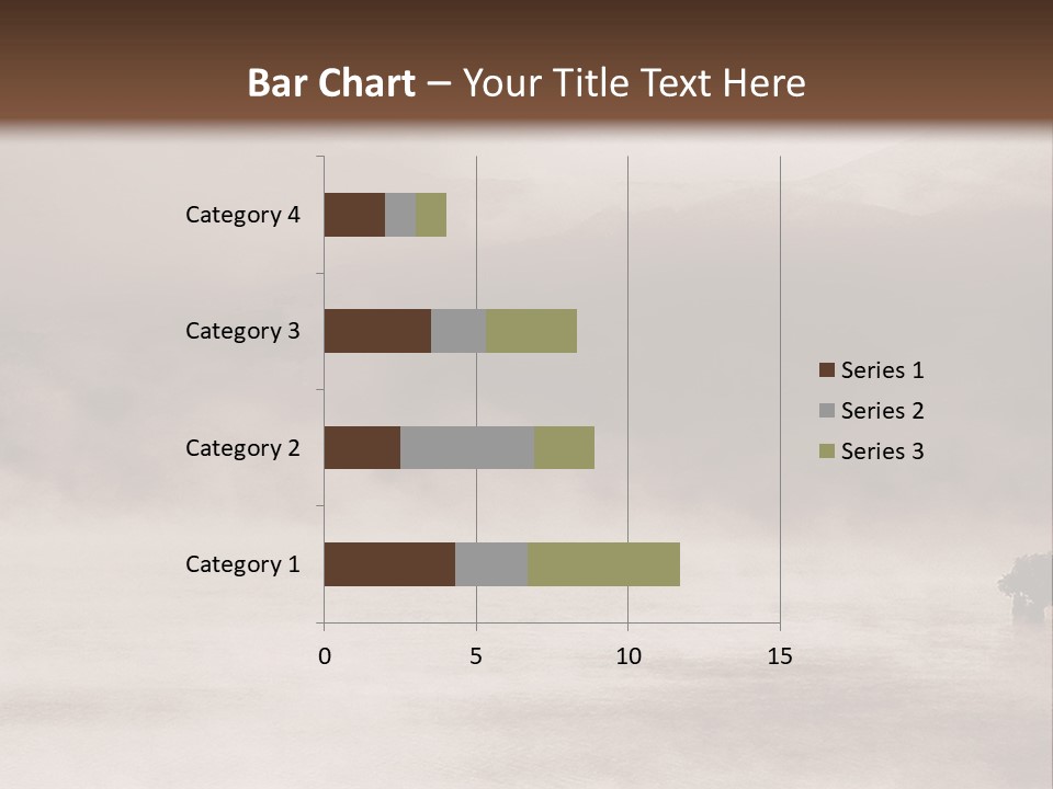 A Black And White Photo Of A Foggy Field PowerPoint Template