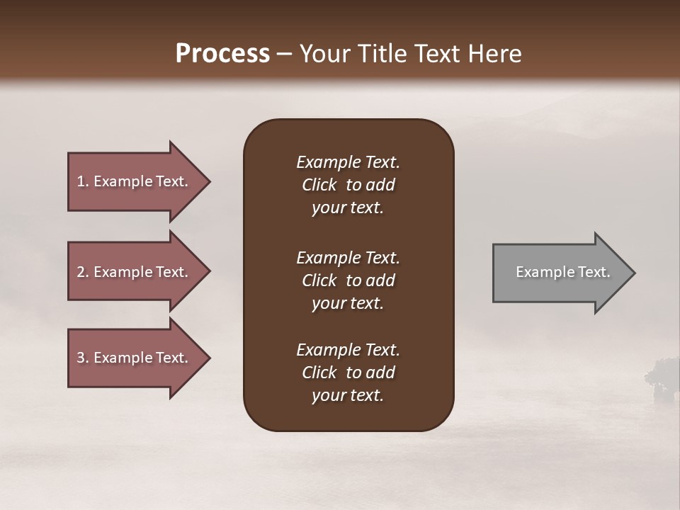 A Black And White Photo Of A Foggy Field PowerPoint Template