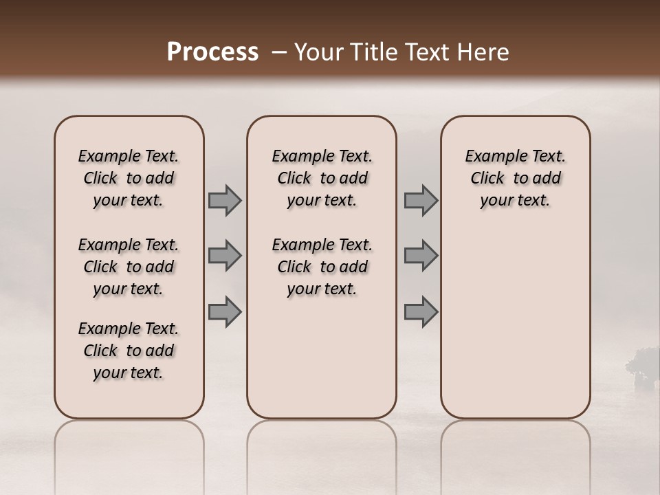 A Black And White Photo Of A Foggy Field PowerPoint Template