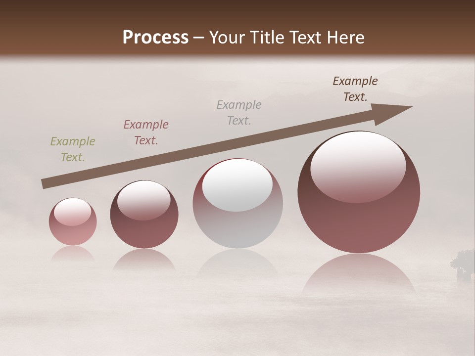 A Black And White Photo Of A Foggy Field PowerPoint Template