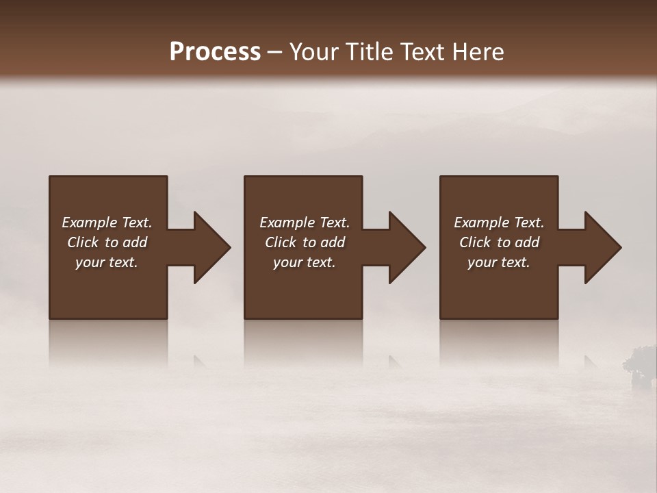 A Black And White Photo Of A Foggy Field PowerPoint Template