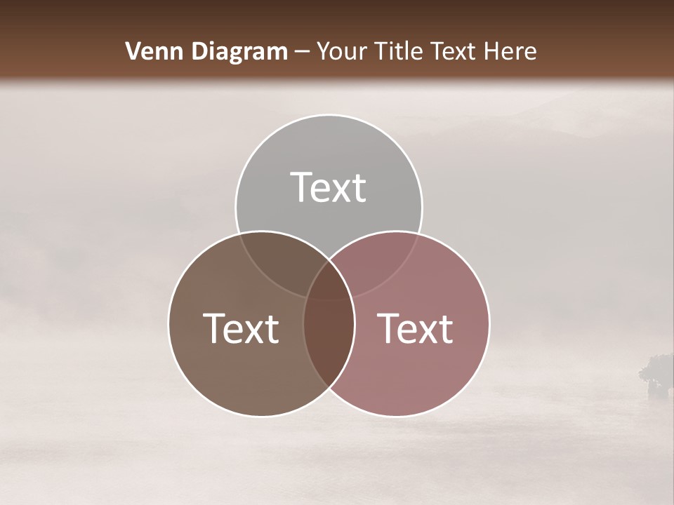 A Black And White Photo Of A Foggy Field PowerPoint Template