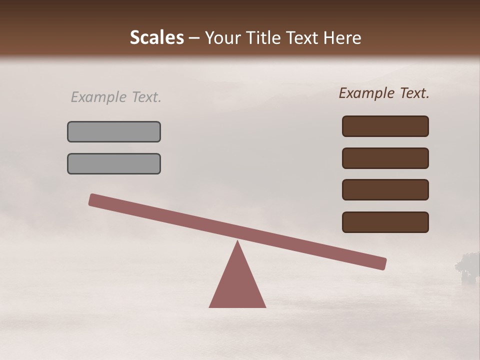 A Black And White Photo Of A Foggy Field PowerPoint Template