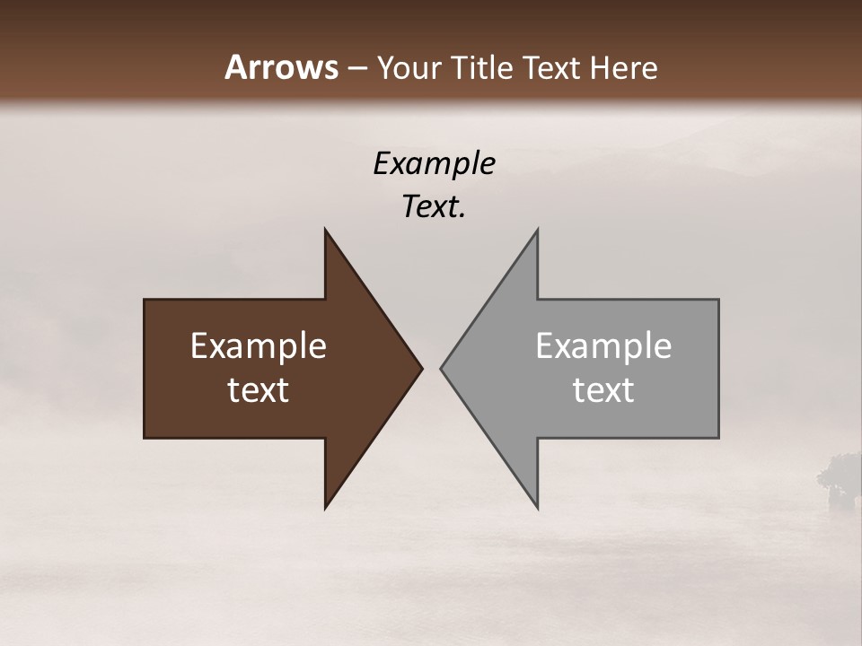 A Black And White Photo Of A Foggy Field PowerPoint Template