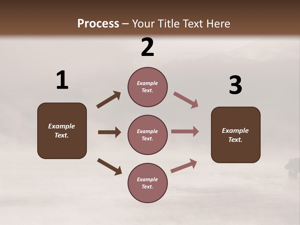 A Black And White Photo Of A Foggy Field PowerPoint Template