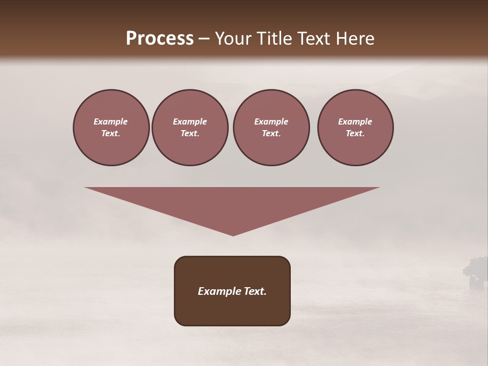 A Black And White Photo Of A Foggy Field PowerPoint Template