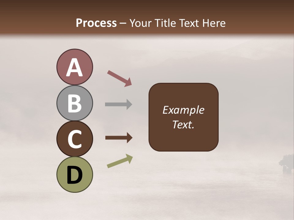 A Black And White Photo Of A Foggy Field PowerPoint Template