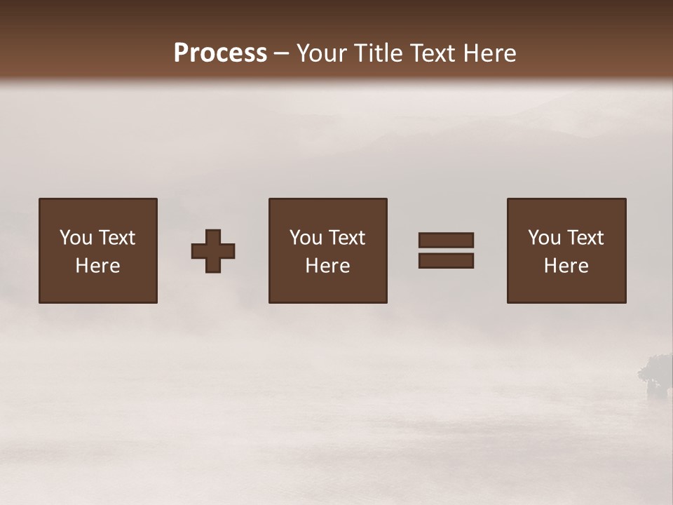 A Black And White Photo Of A Foggy Field PowerPoint Template