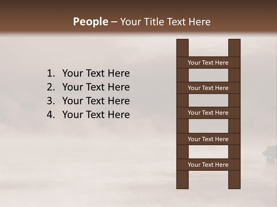 A Black And White Photo Of A Foggy Field PowerPoint Template