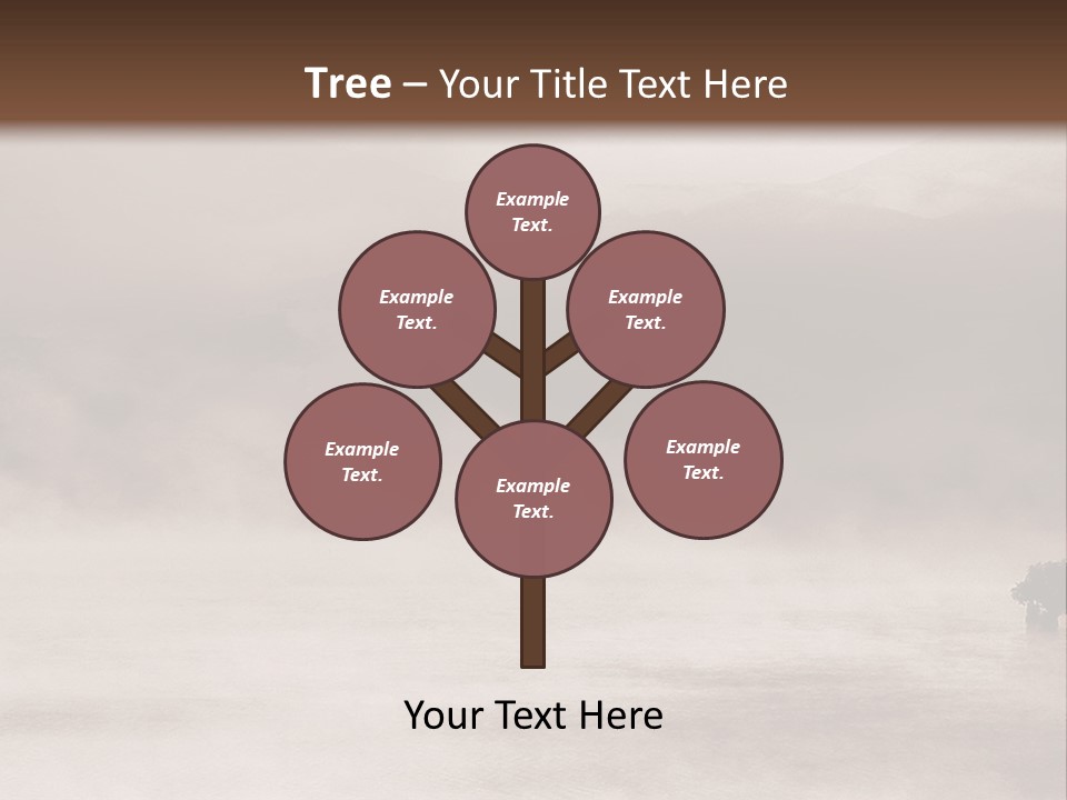 A Black And White Photo Of A Foggy Field PowerPoint Template