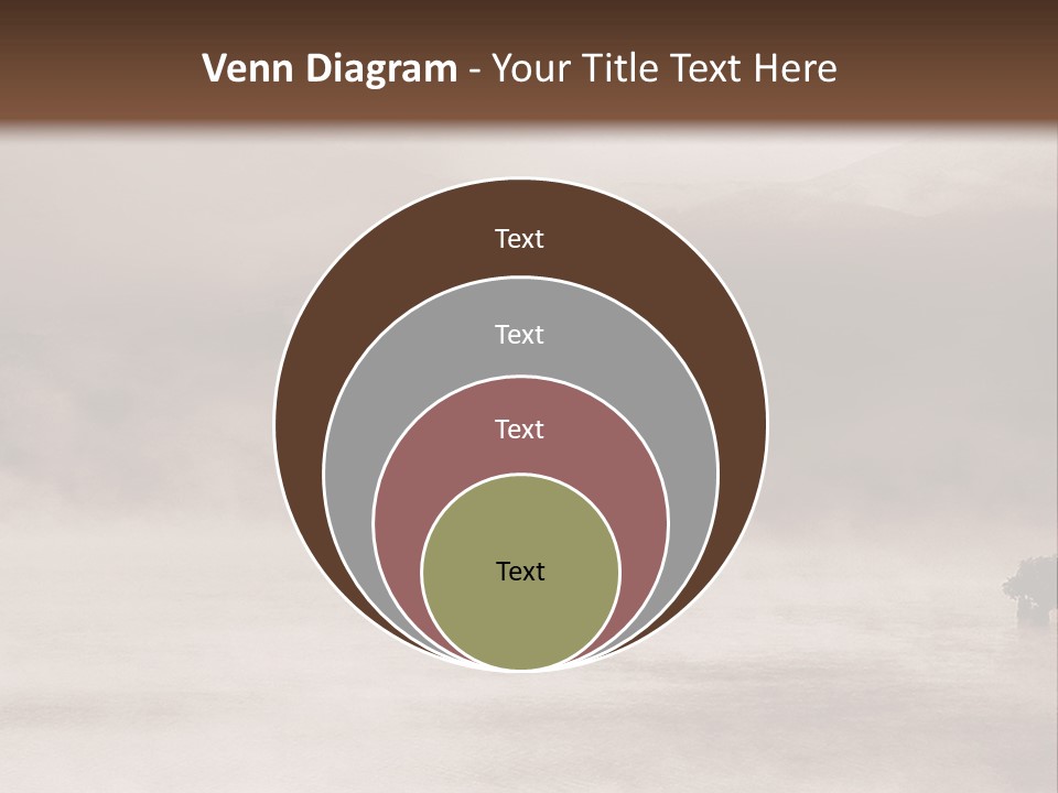 A Black And White Photo Of A Foggy Field PowerPoint Template