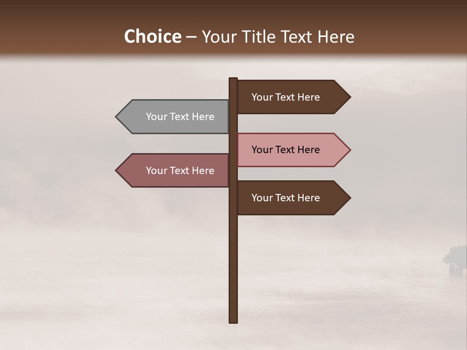 A Black And White Photo Of A Foggy Field PowerPoint Template