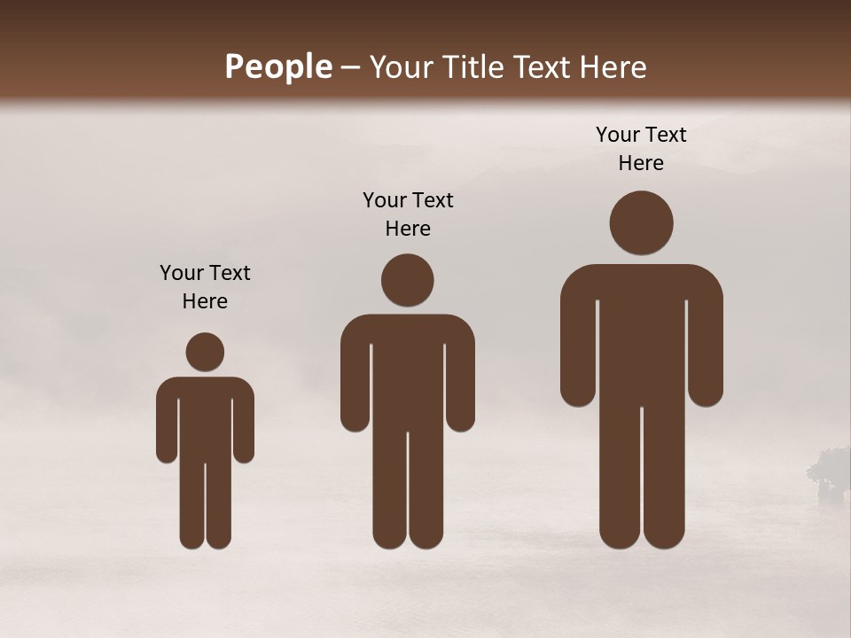 A Black And White Photo Of A Foggy Field PowerPoint Template