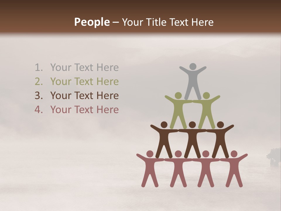 A Black And White Photo Of A Foggy Field PowerPoint Template