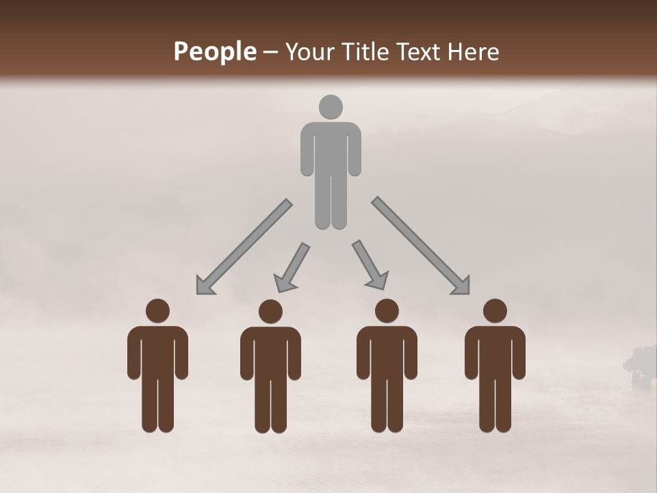 A Black And White Photo Of A Foggy Field PowerPoint Template