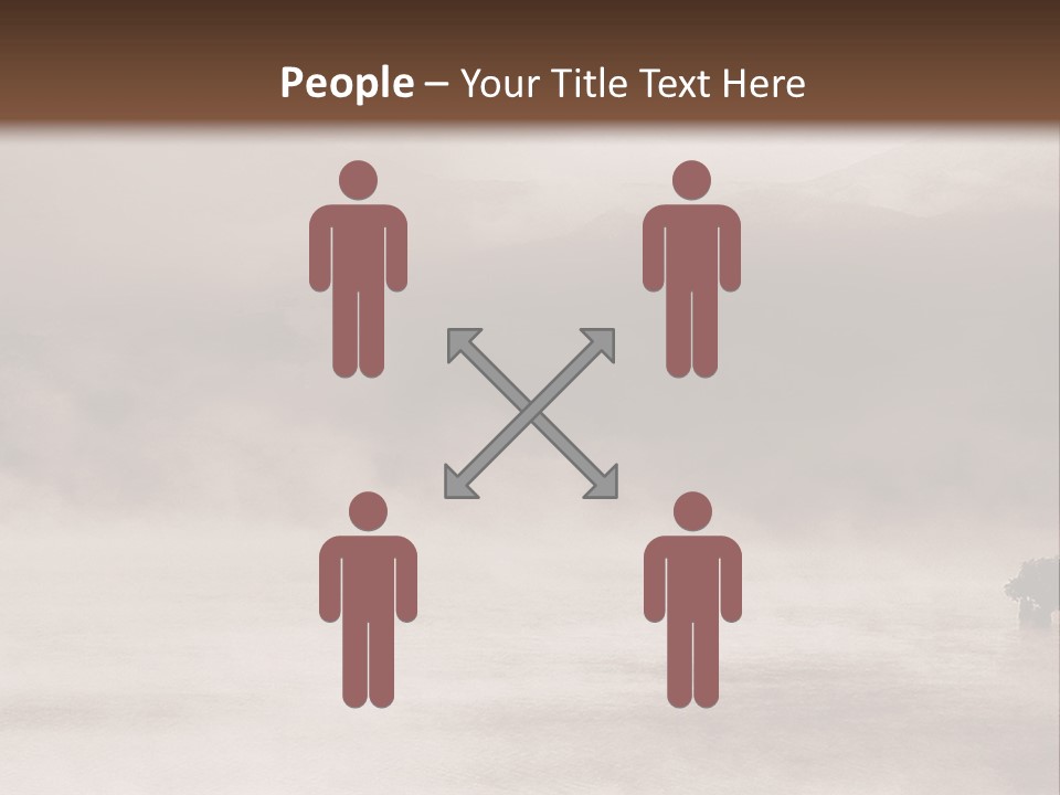 A Black And White Photo Of A Foggy Field PowerPoint Template