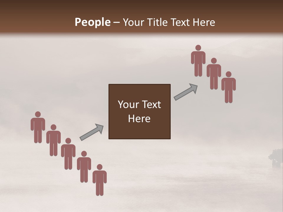 A Black And White Photo Of A Foggy Field PowerPoint Template